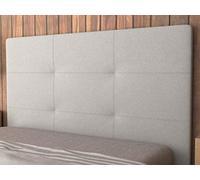 Cabezal Cama Andrea Tapizado de Tela Acolchado 8 cm con Fijación a Pared - Cabecero de Cama Suave y Elegante - Cama de 105 (115 x 120 cms) Gris Claro Textil Suave - Cabeceros Acolchados