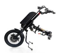 Cabezal de accionamiento eléctrico ligero y portátil conectado a la batería de litio, cabezal de silla de ruedas deportiva con tracción manual para personas discapacitadas,A