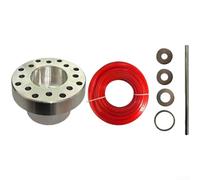 Cabezal de aluminio diseñado para recortadoras eléctricas estándar con cuerda de nailon cuadrada de 30 metros y patrón de múltiples agujeros para una vida útil prolongada