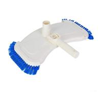 Cabezal de aspiradora de piscina con peso con cepillos laterales y borde de parachoques suave para limpieza de piscinas con accesorio giratorio para mangueras de vacío de diámetro estándar
