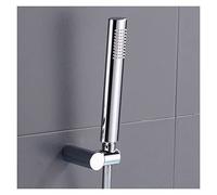 Cabezal de Barra de Ducha de Mano Ovalado Redondo Cromado para baño con Soporte de latón y Juego de Manguera de PVC de Acero Inoxidable 1,5 (Color: SB0014CP-86)