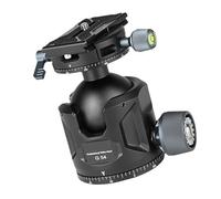 Cabezal de bola amortiguado de metal para cámaras DSLR de 54 mm, cabeza esférica de centro bajo, control de rotación sin problemas, cabezal de bola de cámara de amortiguación preciso