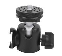 Cabezal de Bola de aleación multifunción con Base de Zapata Doble, Tipo Universal para cámara, Orificios para Tornillos de 1/4 Pulgadas y 3/8 Pulgadas, antirresistente, Negro