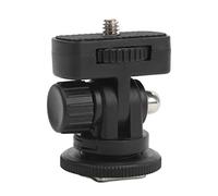 Cabezal de Bola de Monitor, Compacto y Portátil, Accesorios Cámaras Mini Ajustables 180 Grados con Zapatilla Fría, Interfaz Tornillo 1/4, para Monitor, Iluminación