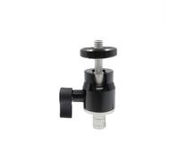 Cabezal de bola portátil de aleación de aluminio para trípode y PTZ con interfaces de tornillo estándar de 1/4 pulgadas, soporte esférico pequeño PTZ ligero para cámara