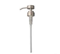 Cabezal de bomba de acero inoxidable 28/400 rosca para dispensación suave de lociones y jabones con construcción a prueba de fugas (plata)
