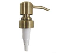 Cabezal de bomba de acero inoxidable de rosca 28/400 para dispensadores de líquidos con sello suave y resorte fuerte para un funcionamiento suave (bronce)