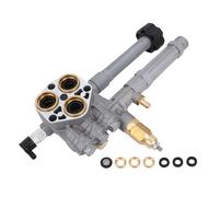 CABEZAL DE BOMBA DE HIDROLIMPIADORA DE PARA BOMBAS AR43361 SRMW2.3G28 SRMW2.4G28, ALEACIÓN DE ALUMINIO, REPUESTO CON VÁLVULA DE ALIVIO