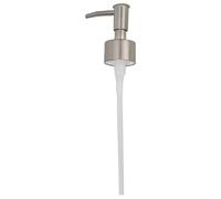 Cabezal de bomba de loción compatible con botellas de hilo 28/400 para cosméticos, aceite de limpieza, pasta de crema y agua para el cuidado de la piel (plateado cepillado)