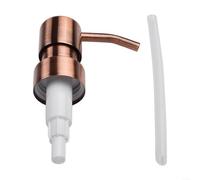 Cabezal de bomba de loción de acero inoxidable estilo empuje compatible con botellas de bricolaje y rosca estándar 28/400, incluye sello de fugas (E)