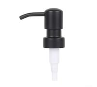 Cabezal de bomba de loción de acero inoxidable resistente compatible con botellas de jabón de plástico y vidrio con dispensación giratoria de 360 grados y manguera ajustable (cabeza redonda P6)