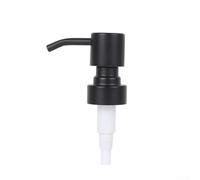 Cabezal de bomba de loción de acero inoxidable resistente compatible con botellas de jabón de plástico y vidrio con dispensación giratoria de 360 grados y manguera ajustable (cabeza plana P12)