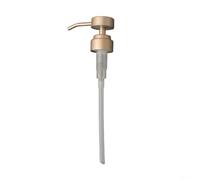 Cabezal de bomba de loción de acero inoxidable rosca 28/400, cabezal de prensa dispensador de metal 304 con tubo de 11,5 cm para botellas de jabón de bricolaje, boquilla tipo empuje a prueba de fugas