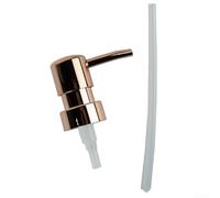 Cabezal de bomba de loción para botella de baño, diseño redondo ABS con rosca 28/400 y boquilla de presión con mecanismo dispensador suave (oro rosa)