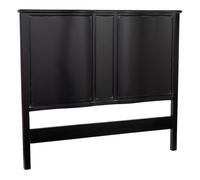 Cabezal de cama de madera negro 150x6x130h cm