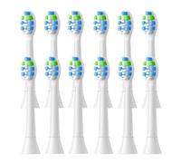 Cabezal de cepillo, compatible con Philips, 3100 4100 4300 5300 | 5500 6100 9000 Series, cabezal adulto con sistema click-on(12pcs White)