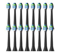 Cabezal de cepillo, compatible con Philips, 3100 4100 4300 5300 | 5500 6100 9000 Series, cabezal adulto con sistema click-on(16pcs Black)