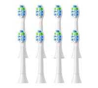 Cabezal de cepillo, compatible con Philips, 3100 4100 4300 5300 | 5500 6100 9000 Series, cabezal adulto con sistema click-on(8pcs White)