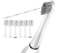 Cabezal de cepillo de dientes de repuesto, 3 unidades, compatible con Water-pik Sonic Fusion / 2.0 SF-01, SF-02, SF03 y SF-04 (blanco, compacto (6 paquetes))