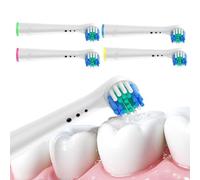 Cabezal De Cepillo De Dientes Eléctrico 4 Unidades con Cerdas y Delicadas | Recambio De Cepillo Para Eliminación De Acumulación para Casa Baño Vacaciones y Viajes
