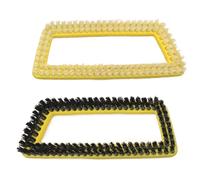 Cabezal de cepillo de nailon desmontable de repuesto para Karcher SC1-5 Series CTK1020 Limpiador de vapor 15.6x6cm Área de limpieza (Transparente+Negro)