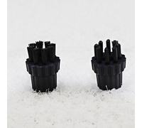 Cabezal de cepillo de nailon para limpiador de trapeador a vapor, accesorio de fregona para limpiador a vapor, adecuado para eliminar la suciedad en hornos y parrillas (2 piezas)