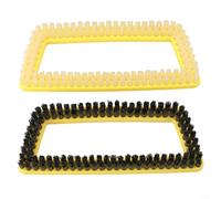 Cabezal de cepillo extraíble para Karcher SC1-5 Series y CTK1020, cerdas de nailon de alta dureza para limpiador a vapor, accesorio de repuesto desmontable 15,6 x 6 cm (transparente + negro)