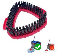 Cabezal de cepillo para fregona Vileda, 1 cabezal de cepillo giratorio para fregona giratoria, sistema de 2 tanques, cabezal de repuesto para fregona turbo Vileda para pared de baño y cocina