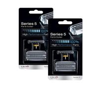 Cabezal de corte de lámina de repuesto 51S compatible con afeitadoras eléctricas Braun WaterFlex Serie 5: series 8000, 8970, 8985, 8986, 8987, 550 y 570(2pc-51S)