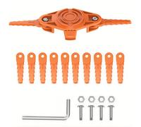 Cabezal de Cuchilla para Cortacésped Compatibles con Worx WG150, WG163, WG165, WG175, WG180 (1 + 10 + 4)