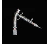 Cabezal de destilación de vidrio de 5 litros de recorrido corto con camisa y codo de 60 grados: equipo de laboratorio de alta precisión for procesos de destilación.