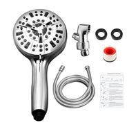 Cabezal de ducha a alta presión ducha a mano 10 modos, ahorro de agua, electroplacado, flexible ajustable para ducha, bañera y uso del hotel