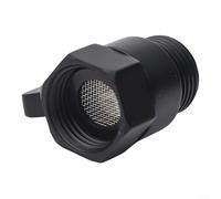 Cabezal de ducha apagado y válvula reguladora de flujo hecha totalmente de latón macizo para una durabilidad a largo plazo (negro)