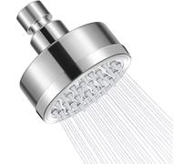 Cabezal de ducha, cabezal de ducha de alta presión de 3 pulgadas, cabezal de ducha fijo ajustable con bola giratoria, cabezal de ducha de lluvia de acero inoxidable 304 (80 mm)