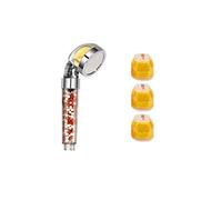 Cabezal de ducha con cuentas minerales iónicas for baño con ducha de vitamina C, filtro de aroma de limón, ahorro de alta presión, cabezales de ducha de SPA de mano(Set B)