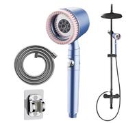 Cabezal de ducha con filtro | o manual para ducha - hogar | De conexión para filtro de agua para baño baño baño hotel casa viaje spa familia niños y adultos con flujo de alta presión