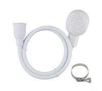 Cabezal de ducha, conexión rápida de 1,1 m, para uso de champú para mascotas y niños, compatible con grifo estándar, material ABS blanco + PVC para baño de bebés y lavado de mascotas
