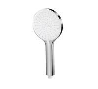 Cabezal de ducha de 12 cm con panel grande, 3 funciones de presión y ahorro de agua, accesorio de repuesto para baño con pulverización eficiente (WHITE)