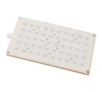 Cabezal de ducha de 50 agujeros con rosca de 4 pulgadas, boquilla de plástico para una distribución uniforme del agua, accesorio de baño de pulverización ajustable, crema, 22 x 10,9 cm