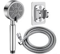 Cabezal de ducha de acero inoxidable 304 resistente con modos mixtos de pulso de lluvia para aumentar el flujo de agua para sistemas de baja presión en casas de piso alto, gris (G)