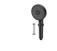 Cabezal De Ducha De Alta Presión Con 5 Modos, Ajustable, Con Manguera, Ahorro De Agua, Boquilla De Pulverización Con Un Solo Botón, Accesorios De Baño.(Black)