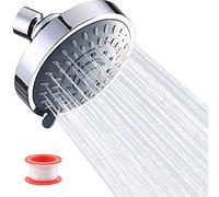 Cabezal de ducha de alta presión de lluvia, cabezal de ducha fijo ajustable, cabezal de ducha de lluvia, montaje en pared, ducha pequeña que ahorra agua, 5 modos de chorro, instalación fija, adecuado