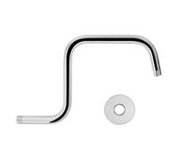 Cabezal de ducha de cuello de cisne de 13 pulgadas de altura con bridas, brazo de extensión de cabezal de ducha, elegante accesorio de ducha de baño, brazo ajustable