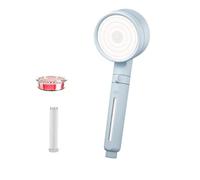 Cabezal de ducha de doble filtro para agua dura, la eliminación de cloro mejora la textura de la piel y el cabello, cabezal de ducha de alta presión con sistema de filtración dual