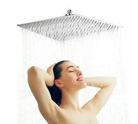 Cabezal de ducha de lluvia de 40 x 40 cm, cabezal de ducha cuadrado de lujo de 16 pulgadas, de acero inoxidable, ultrafino, con 342 boquillas antical