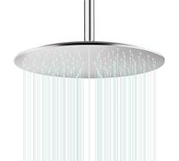 Cabezal de ducha de lluvia de acero inoxidable de alto flujo de 16 pulgadas: diseño ultrafino con aumento de presión para una experiencia de ducha impresionante