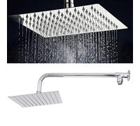Cabezal de Ducha de Lluvia, G1/2in 8 Pulgadas Cabezal de Ducha Cuadrado de Acero Inoxidable Cabezal de Ducha con Rociador Superior Accesorios de Baño 20x20cm (Juego de boquilla cuadrada de 8 pulgadas)