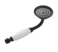 Cabezal de ducha de mano antiguo, cabezal de ducha dorado de latón de ahorro de agua para baño (negro)