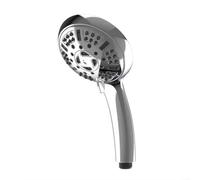 Cabezal de ducha de mano de alta presión que soporta 9 funciones de pulverización, incluyendo lluvia intensa, masaje pulsante, niebla de lluvia y modos de ahorro de agua