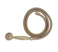 Cabezal de ducha de mano de latón de alta presión con manguera, acabado de bronce retro, fácil agarre, instalación rápida, boquilla de aspersor resistente para una experiencia de baño lujosa